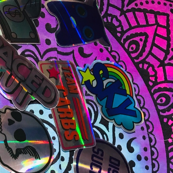 Sky Metallic Prismatic Reflective Single Decor Sticker - Picture 5 of 13